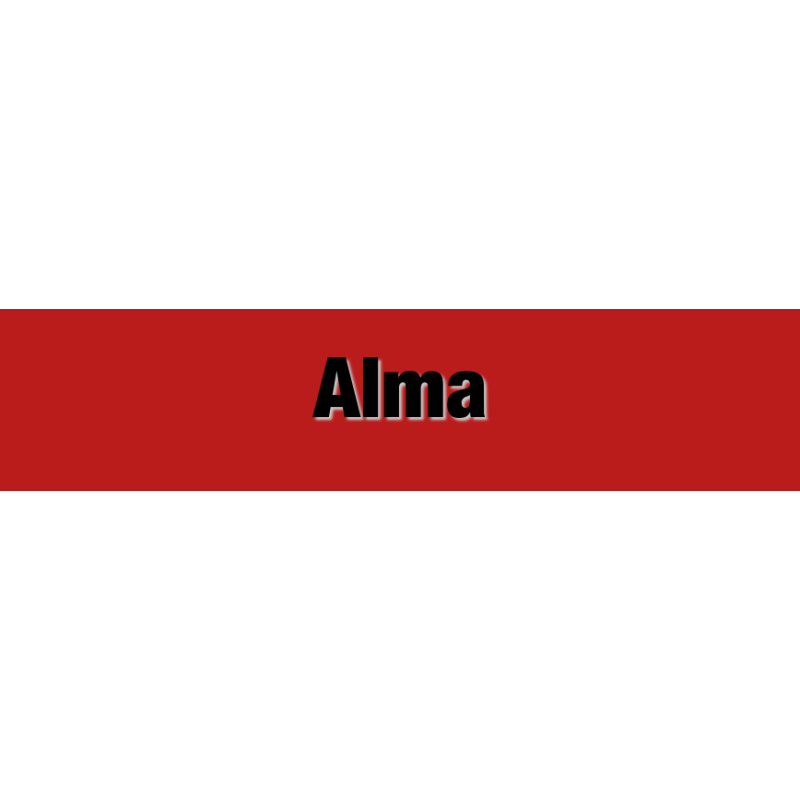 Découpe de lettres : "Alma"