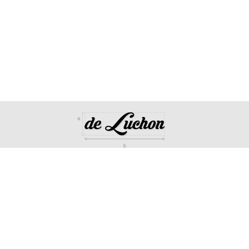 Découpe de lettres : "de Luchon"