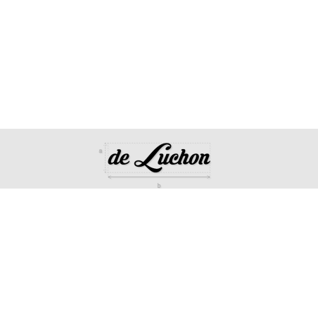 Découpe de lettres : "de Luchon"