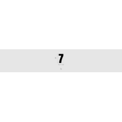 Découpe de lettres : "7"
