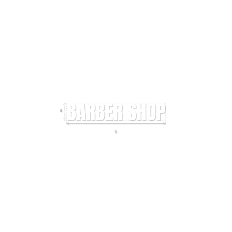 Découpe de lettres : "BARBER SHOP"