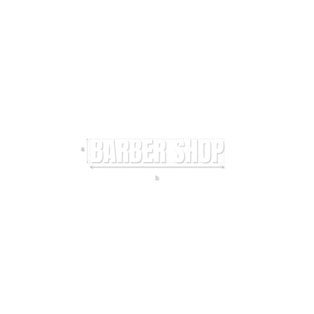 Découpe de lettres : "BARBER SHOP"