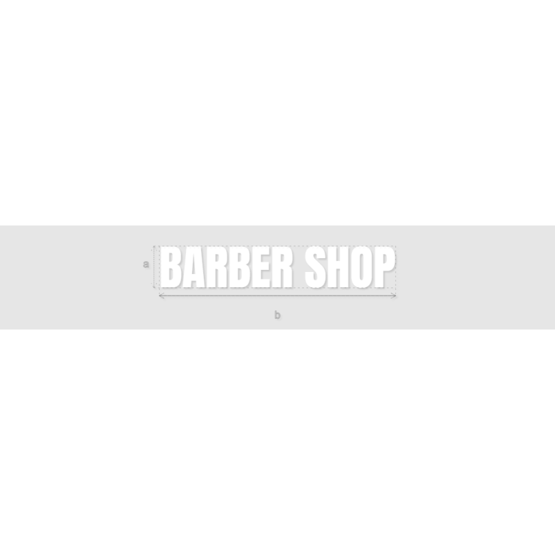 Découpe de lettres : "BARBER SHOP"