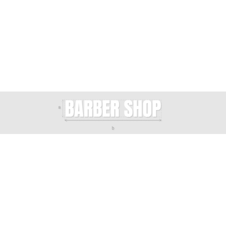 Découpe de lettres : "BARBER SHOP"