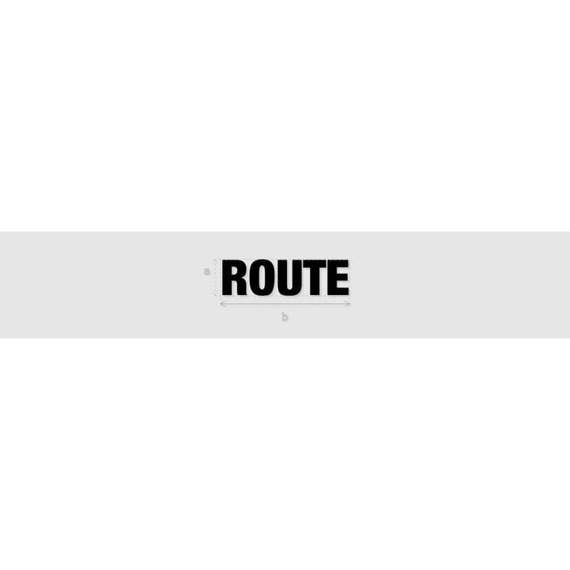 Découpe de lettres : "ROUTE"