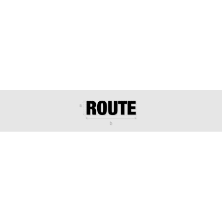 Découpe de lettres : "ROUTE"