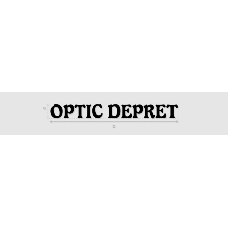 Découpe de lettres : "OPTIC DEPRET"