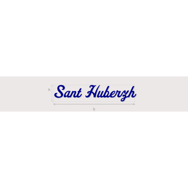 Découpe de lettres : "Sant Huberzh"