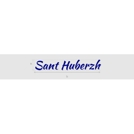 Découpe de lettres : "Sant Huberzh"