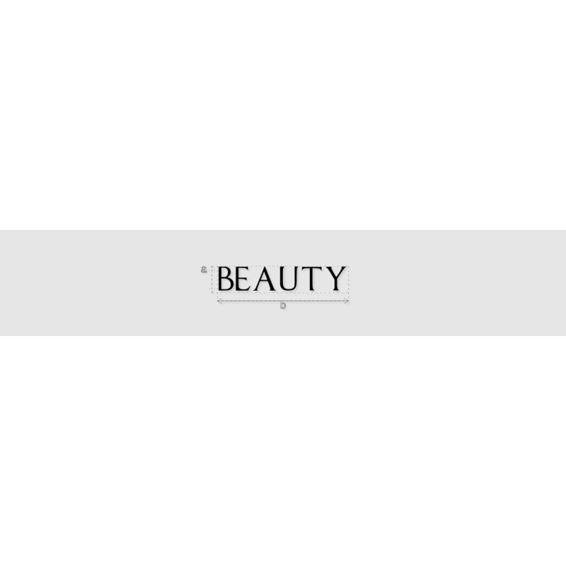 Découpe de lettres : "beauty"