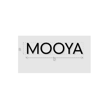 Découpe de lettres : "MOOYA"