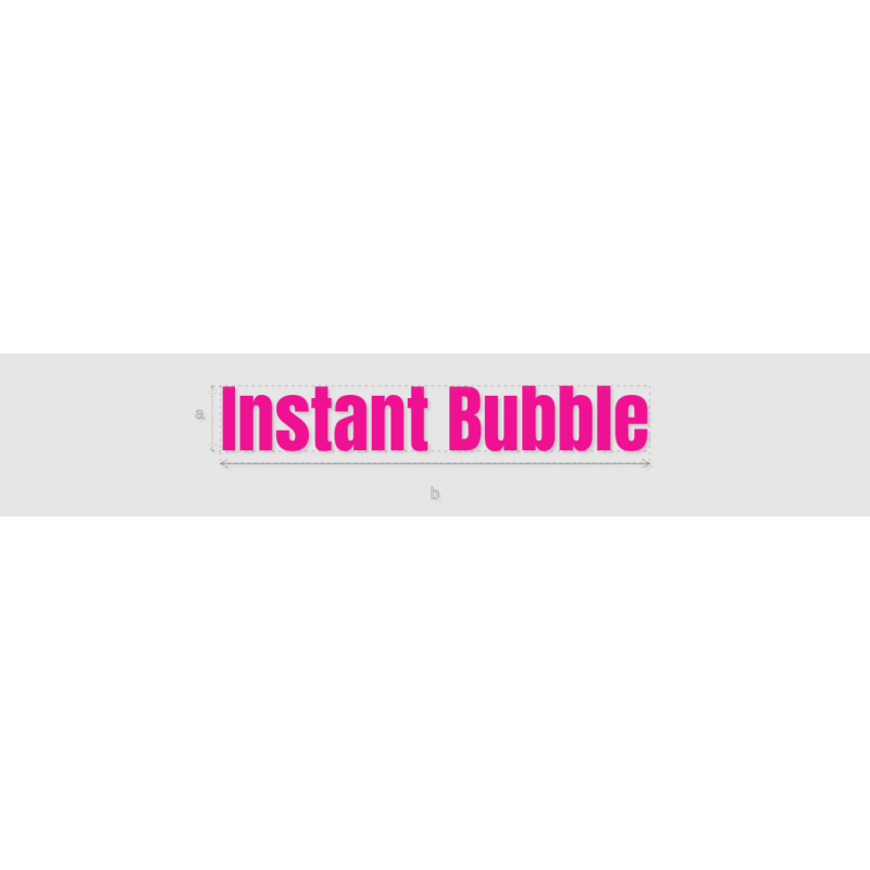 Découpe de lettres : "Instant Bubble"