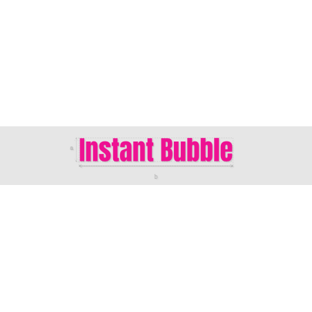 Découpe de lettres : "Instant Bubble"