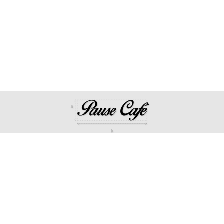 Découpe de lettres : "Pause Café"