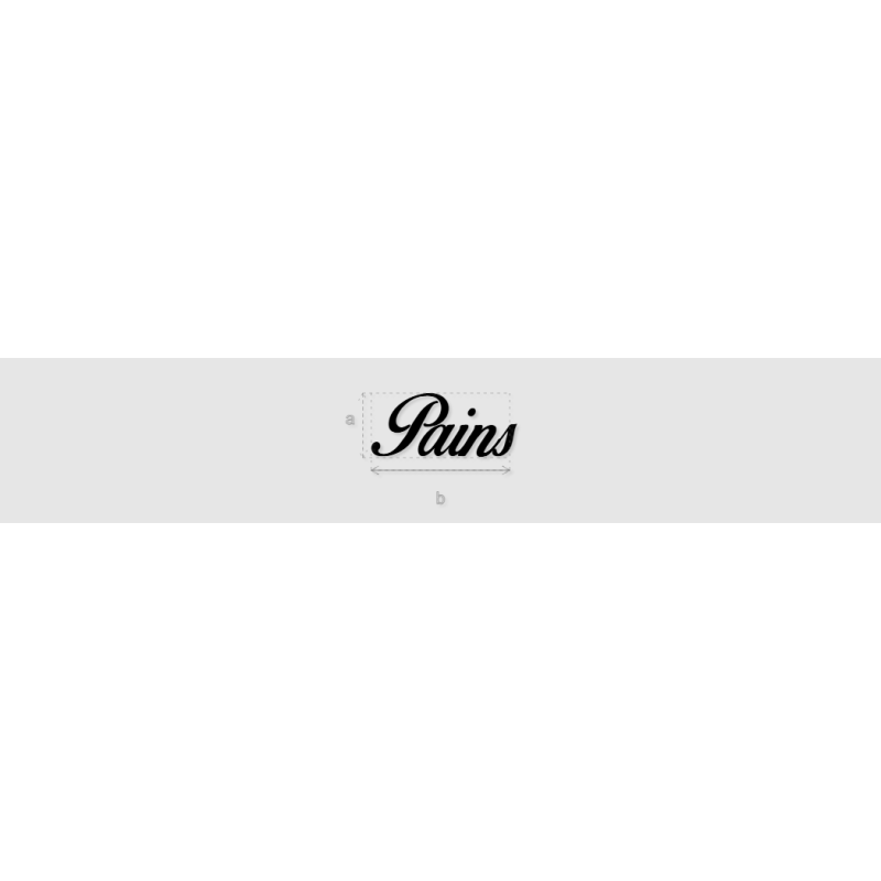 Découpe de lettres : "Pains"