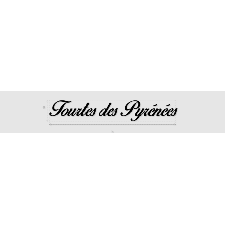 Découpe de lettres : "Tourtes des Pyrénées"