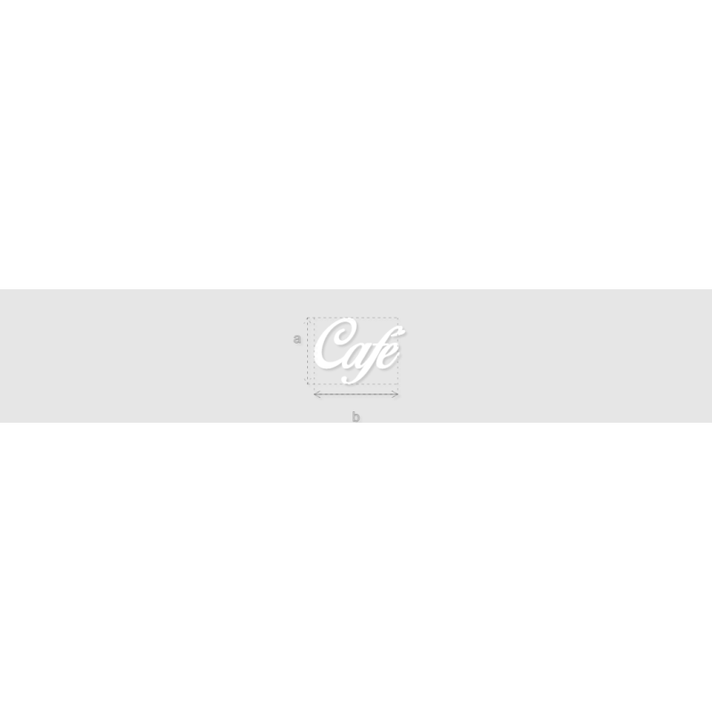 Découpe de lettres : "Café"