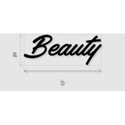 Découpe de lettres : "Beauty"