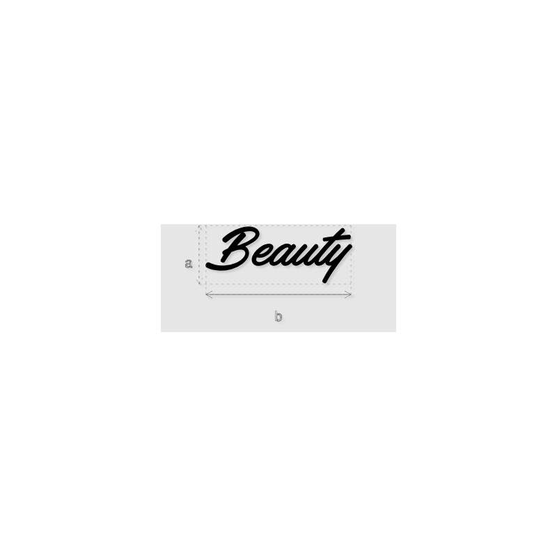 Découpe de lettres : "Beauty"