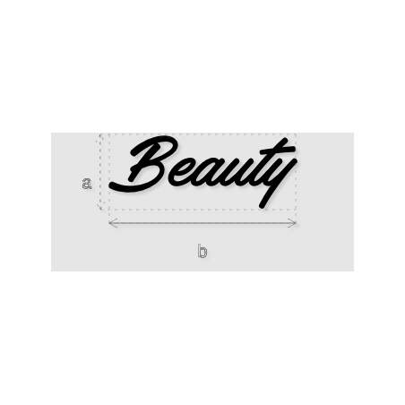 Découpe de lettres : "Beauty"