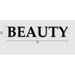 Découpe de lettres : "BEAUTY"