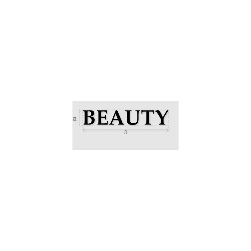 Découpe de lettres : "BEAUTY"