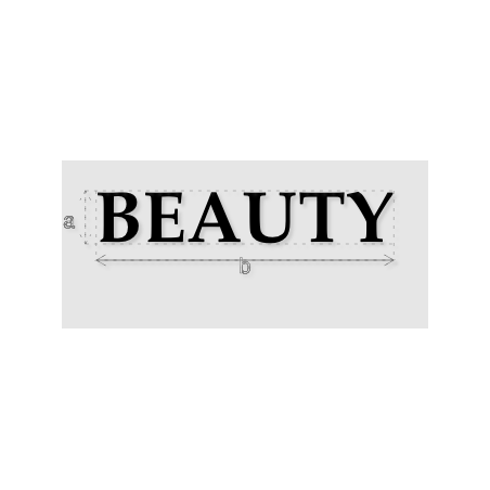 Découpe de lettres : "BEAUTY"