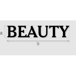 Découpe de lettres : "BEAUTY"