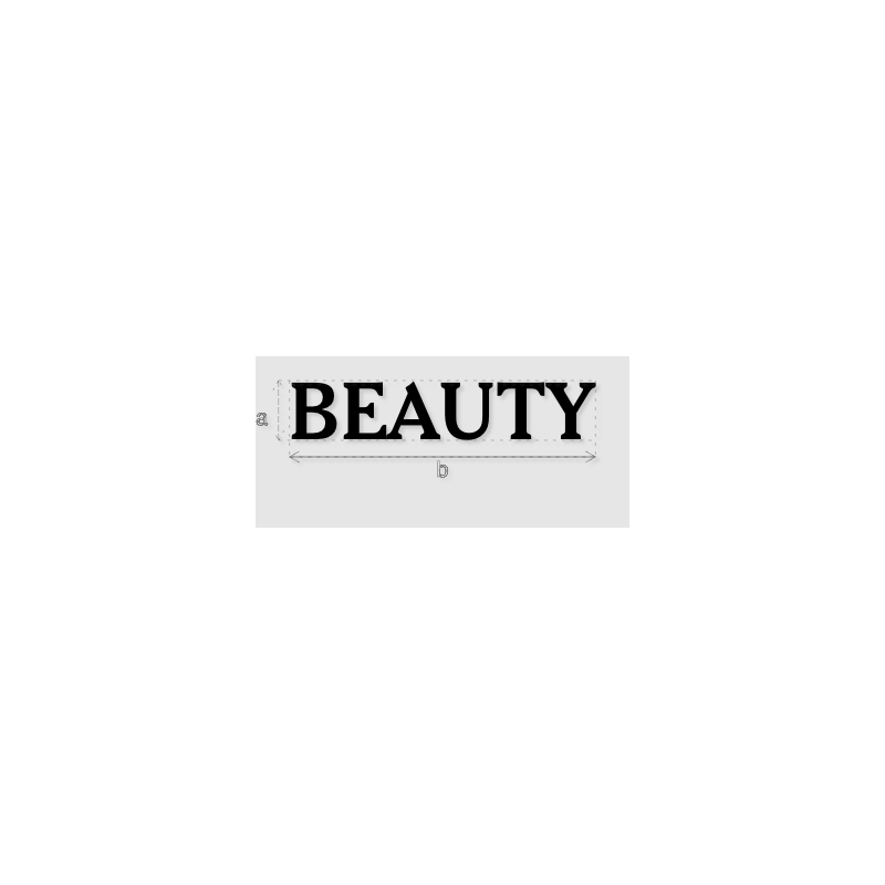 Découpe de lettres : "BEAUTY"