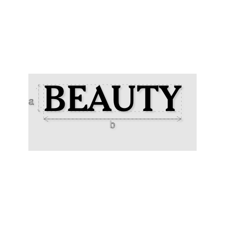 Découpe de lettres : "BEAUTY"