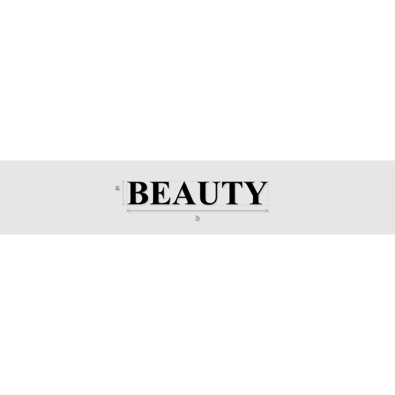 Découpe de lettres : "BEAUTY"