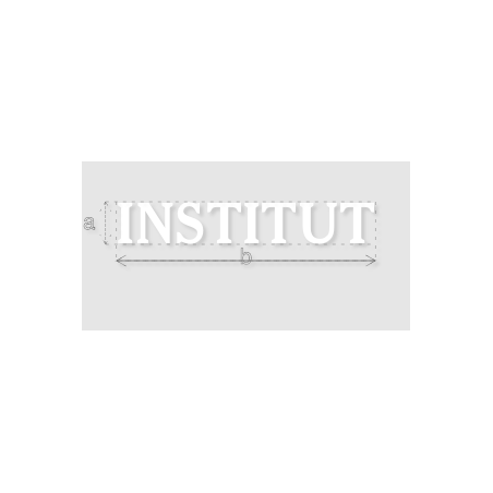 Découpe de lettres : "INSTITUT"