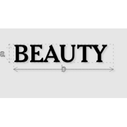 Découpe de lettres : "BEAUTY "