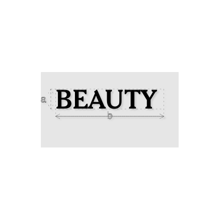 Découpe de lettres : "BEAUTY "