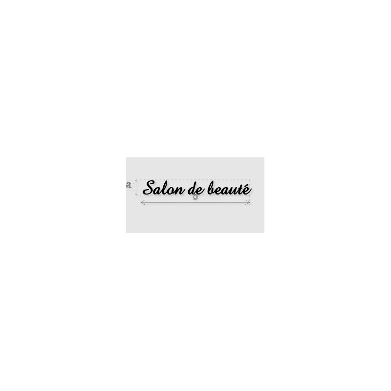 Découpe de lettres : "Salon de beauté"