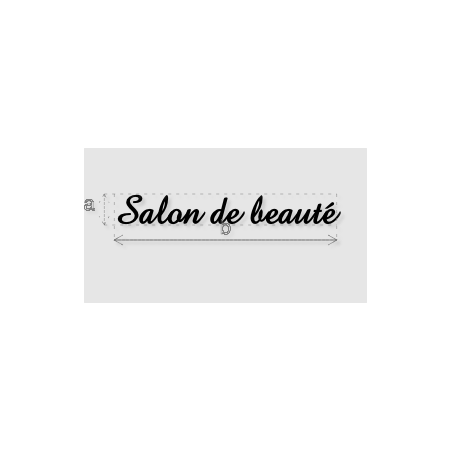 Découpe de lettres : "Salon de beauté"