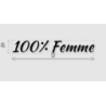 Découpe de lettres : "100% Femme"