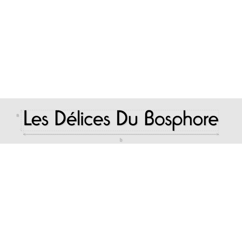 Découpe de lettres : "Les Délices Du Bosphore"
