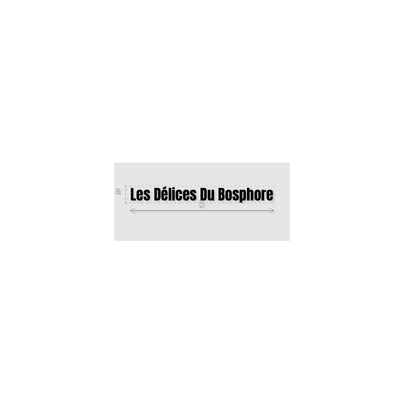 Découpe de lettres : "Les Délices Du Bosphore"