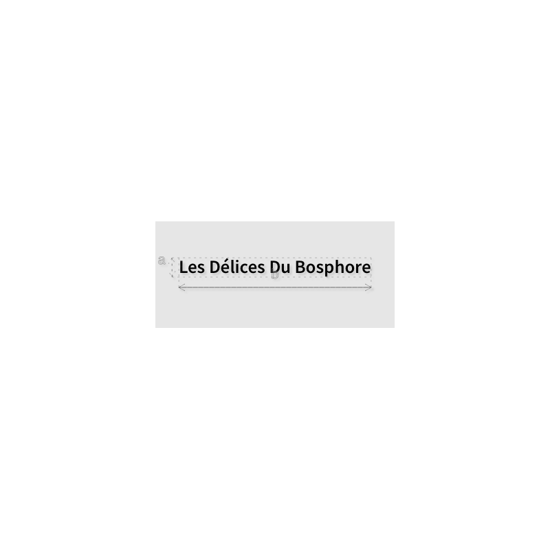 Découpe de lettres : "Les Délices Du Bosphore"