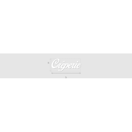 Découpe de lettres : "Crêperie"