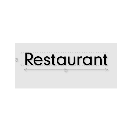 Découpe de lettres : "Restaurant"