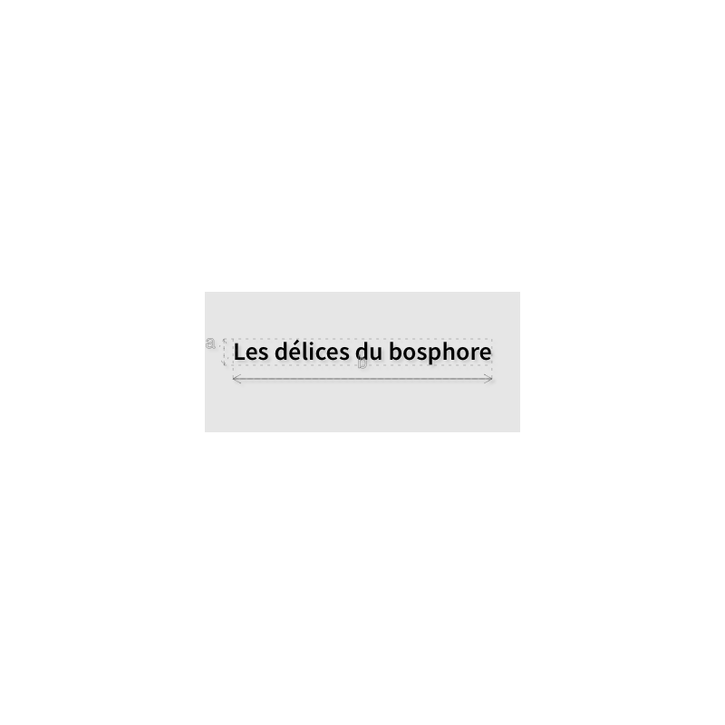 Découpe de lettres : "Les délices du bosphore"