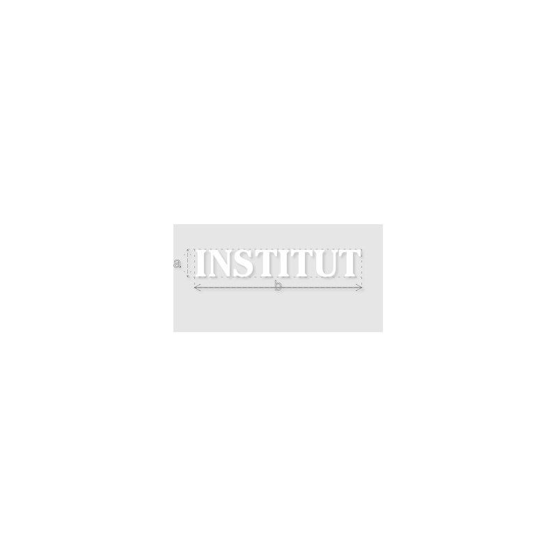 Découpe de lettres : "INSTITUT"