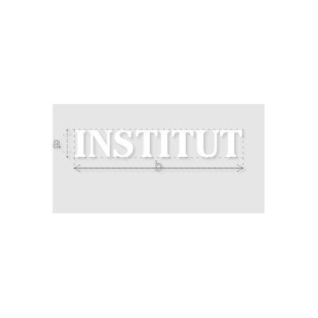 Découpe de lettres : "INSTITUT"