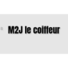 Découpe de lettres : "M2J le coiffeur"