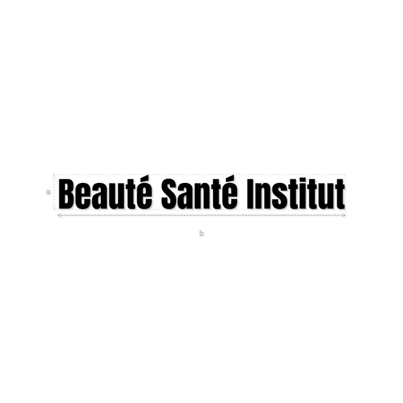 Découpe de lettres : "Beauté Santé Institut"