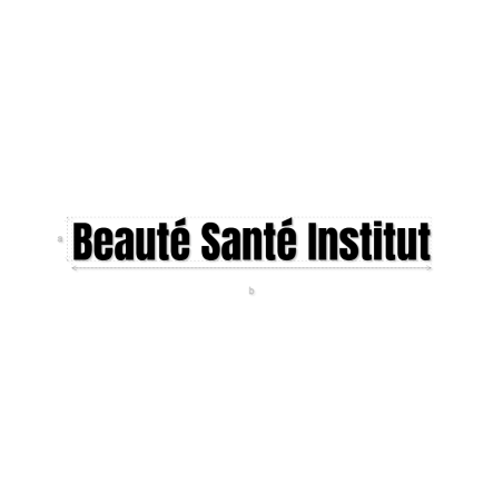 Découpe de lettres : "Beauté Santé Institut"