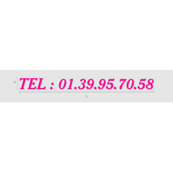 Découpe de lettres : "TEL :...