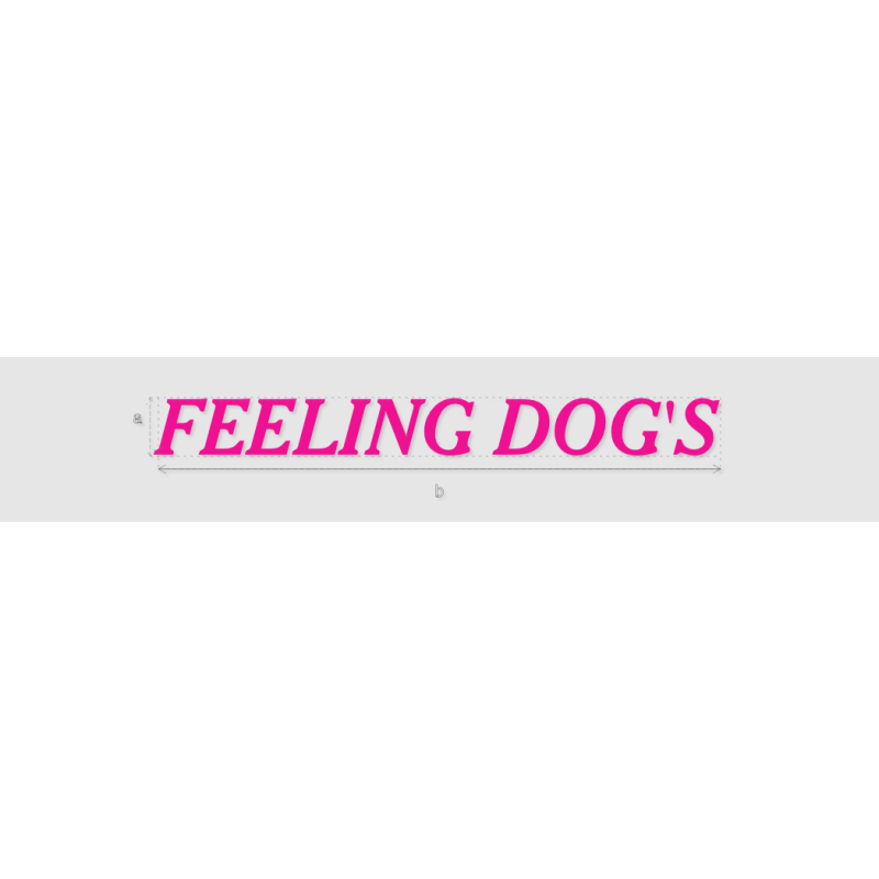 Découpe de lettres : "FEELING DOG'S"